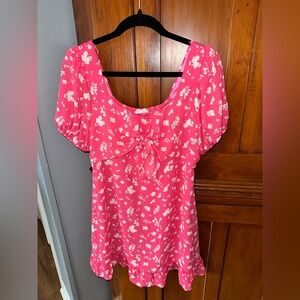 Sienna Sky Fuchsia and White Floral Mini Dress